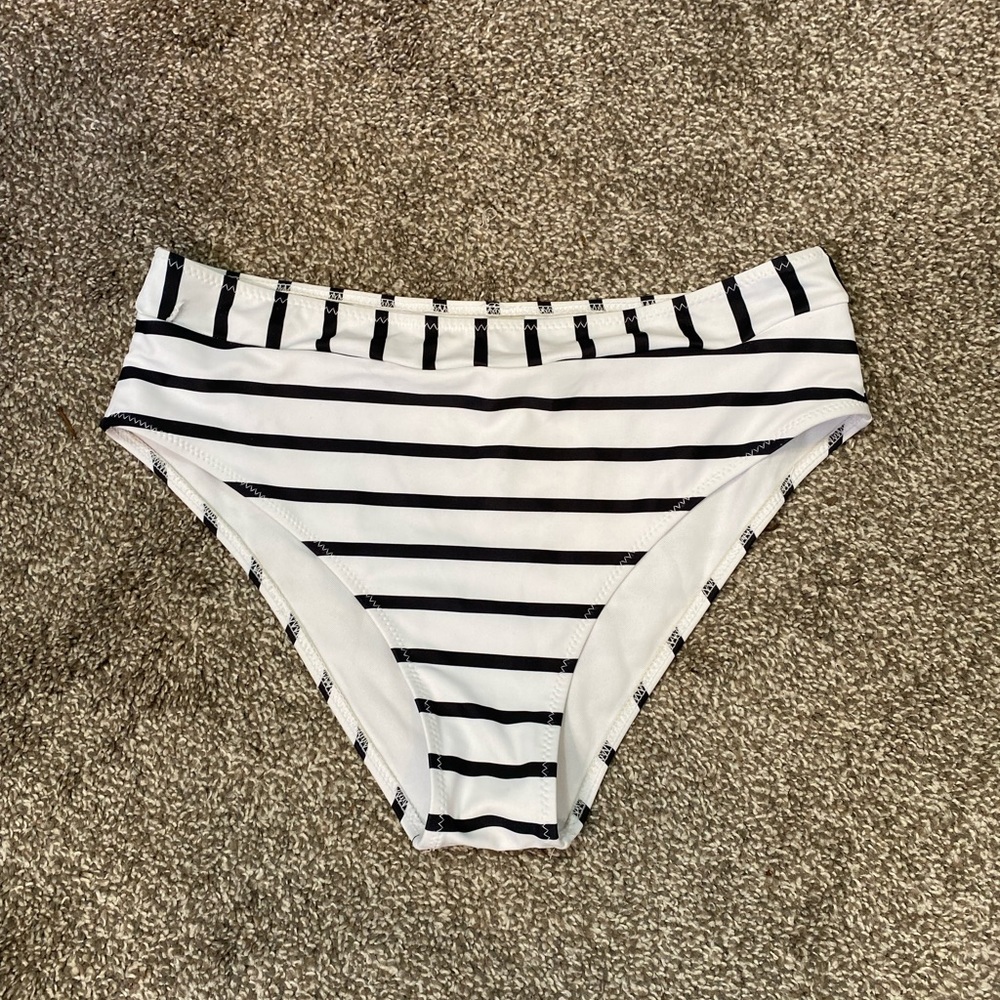 New!  Striped High Waisted Shein Bikini Bottoms